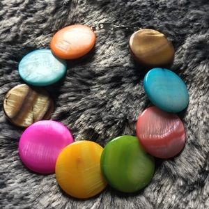 Multicolor Mother of Pearl Circle Bracelet
